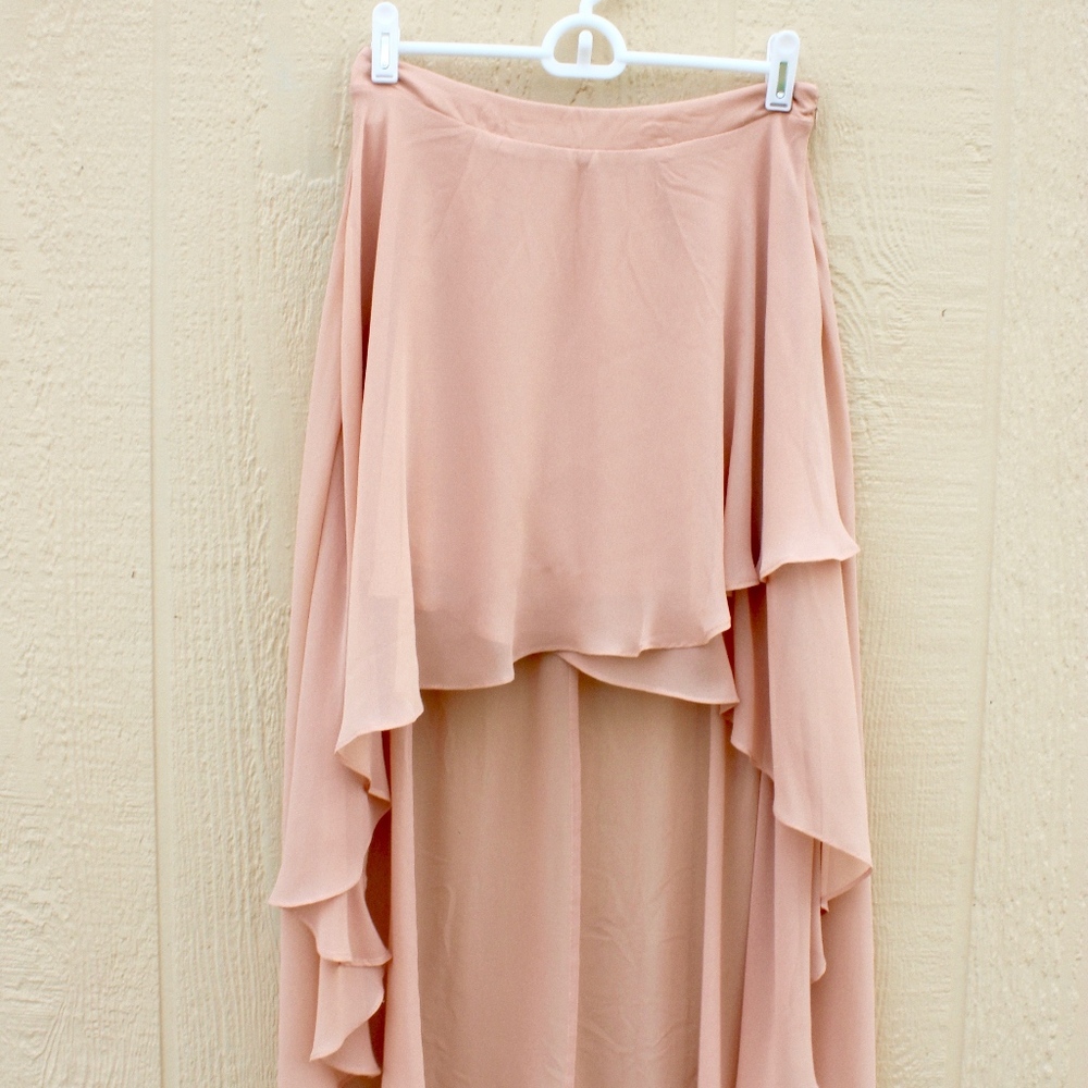 Chiffon high low skirt